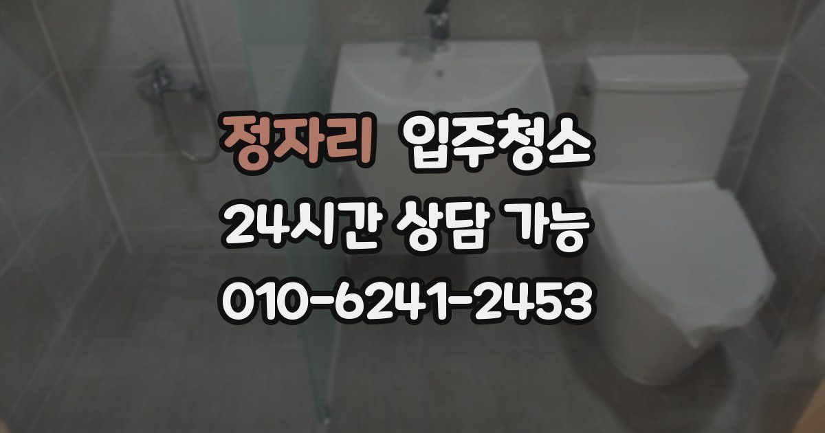 정자리 입주청소