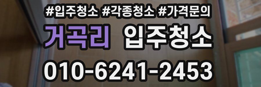 거곡리 이사청소