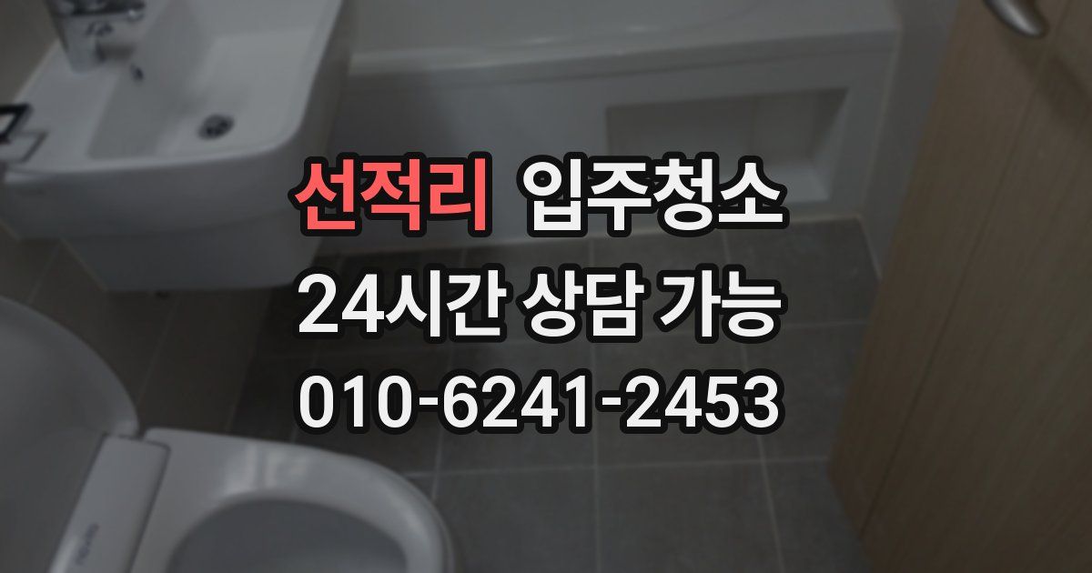 선적리 입주청소