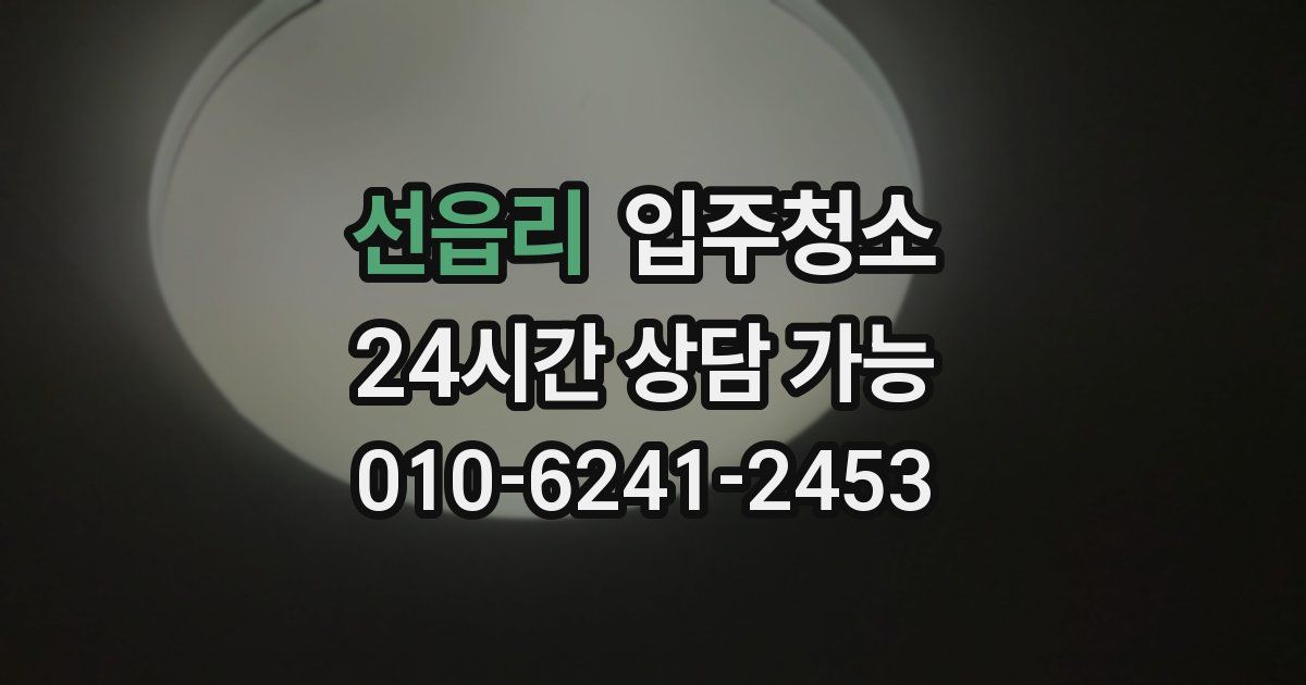 선읍리 입주청소