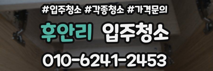 후안리 이사청소