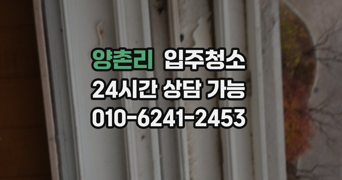 양촌리 입주청소