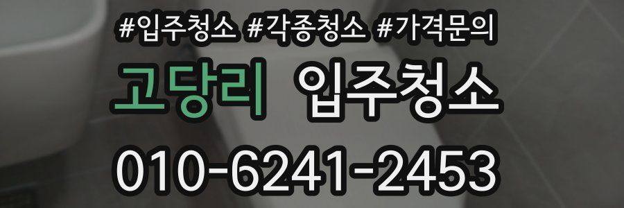 고당리 이사청소