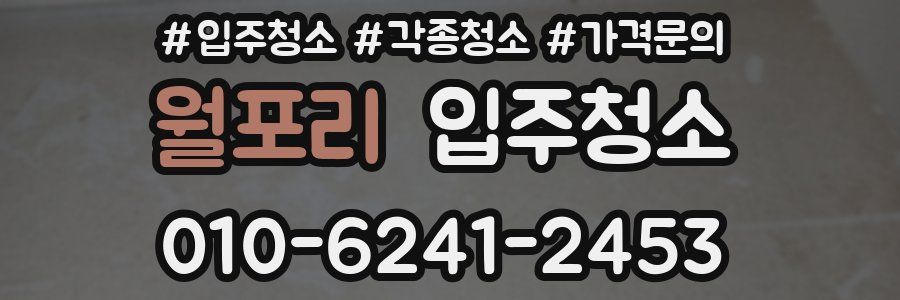 월포리 이사청소