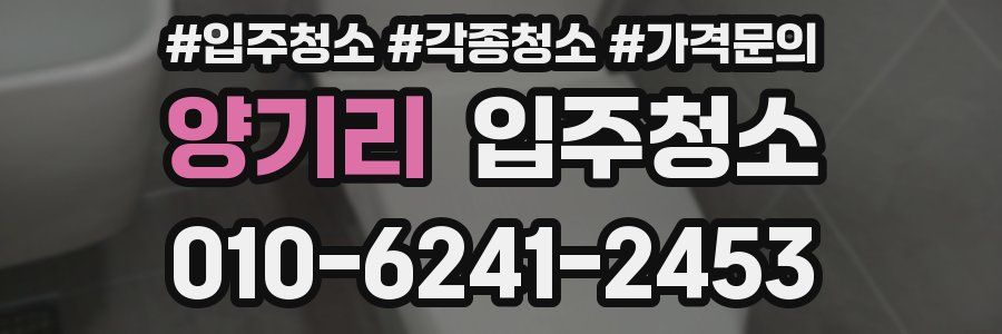 양기리 이사청소