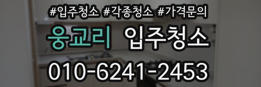 웅교리 이사청소