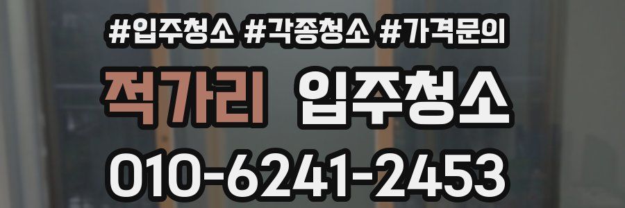 적가리 이사청소