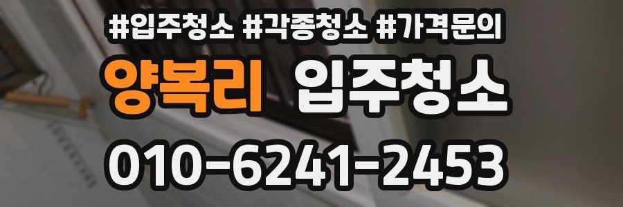 양복리 이사청소