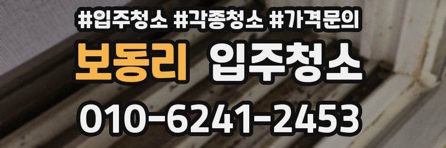 보동리 이사청소