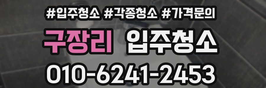 구장리 이사청소