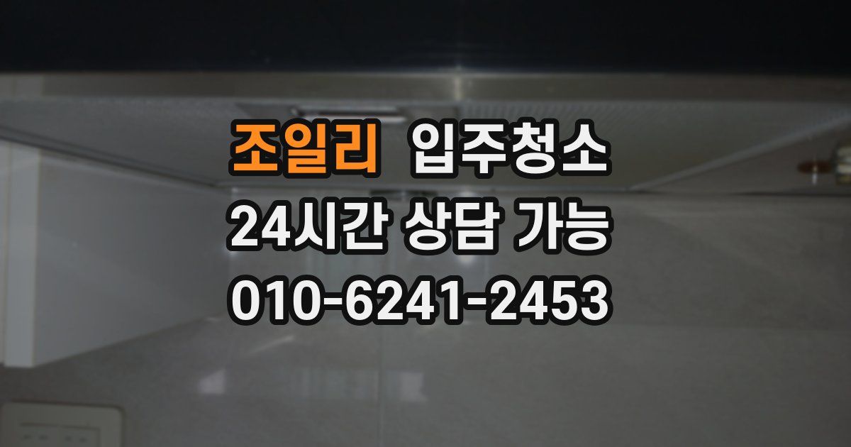 조일리 입주청소