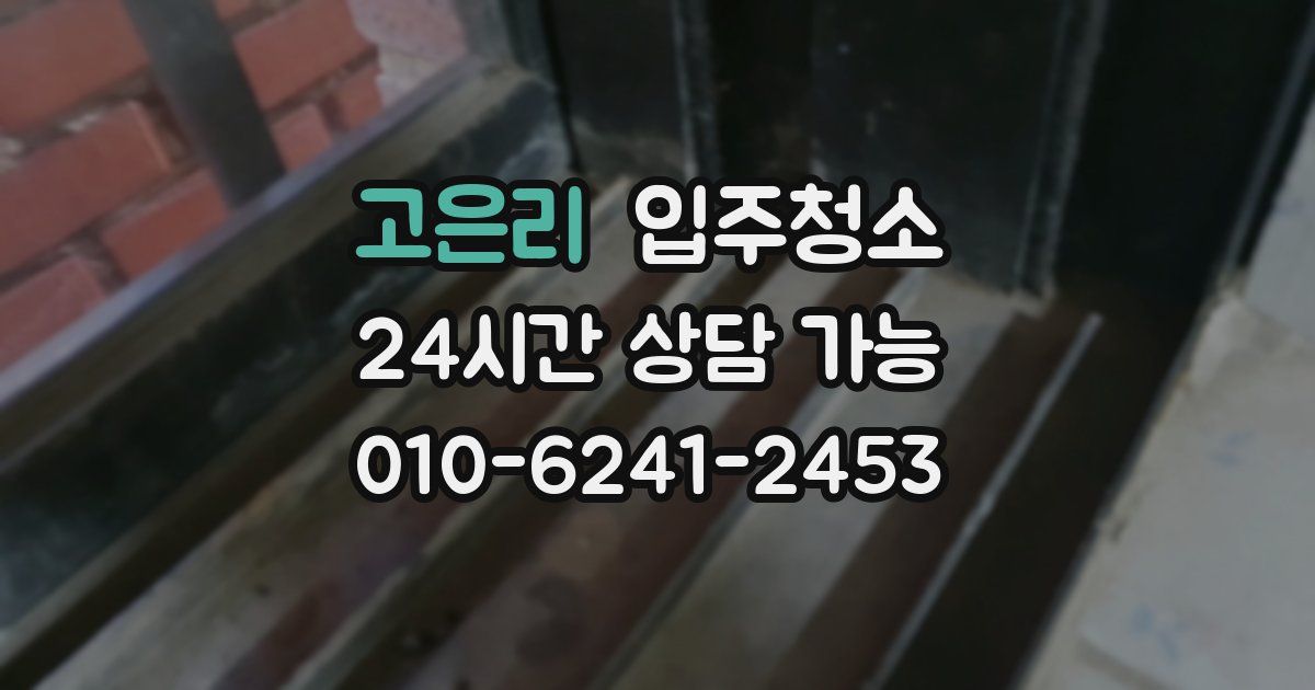 고은리 입주청소