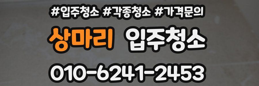 상마리 이사청소