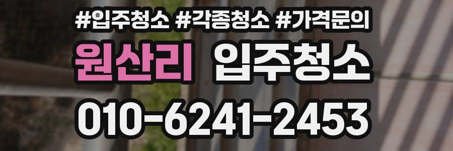 원산리 이사청소