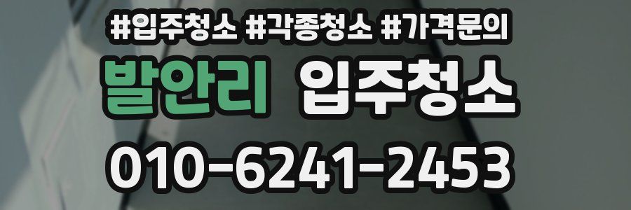 발안리 이사청소