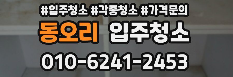 동오리 이사청소