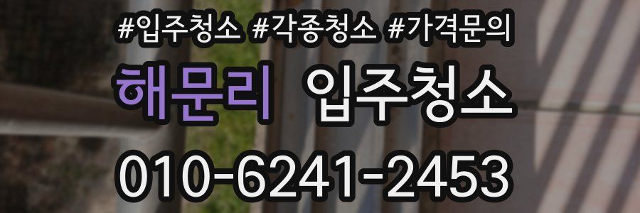 해문리 이사청소