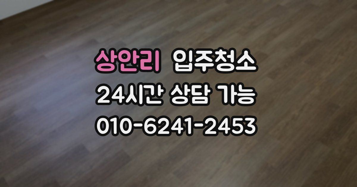 상안리 입주청소