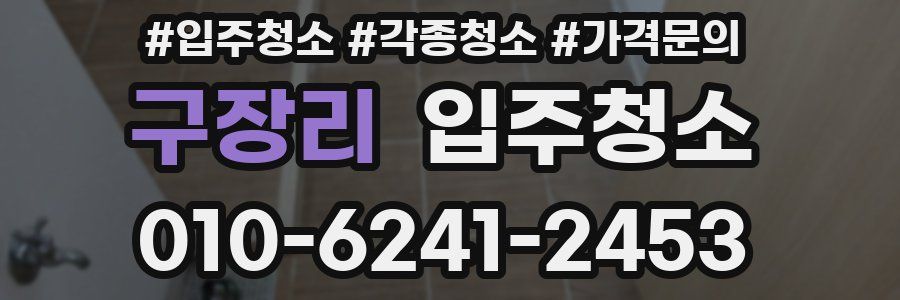 구장리 이사청소