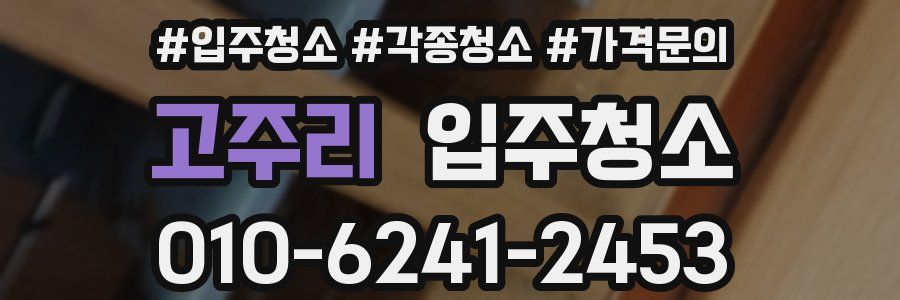 고주리 이사청소