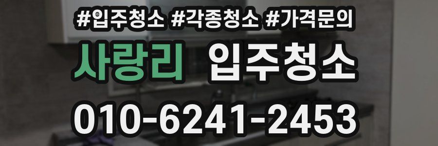 사랑리 이사청소