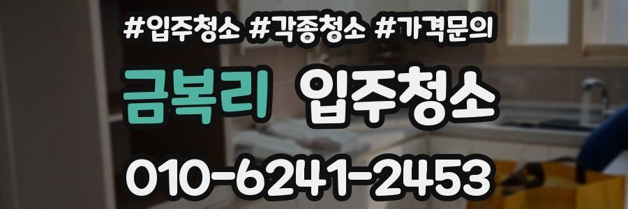 금복리 이사청소