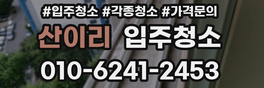 산이리 이사청소