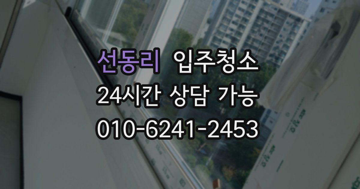 선동리 입주청소