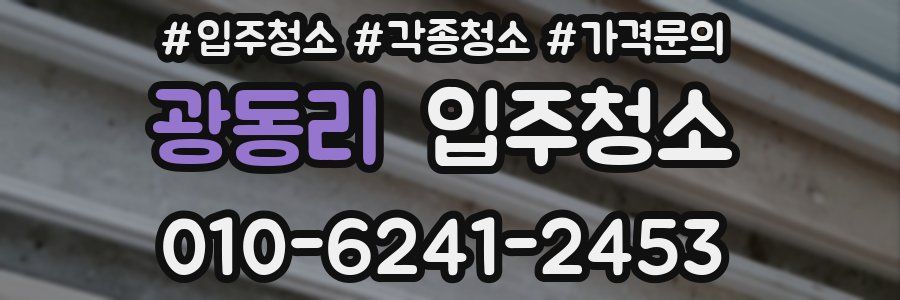 광동리 이사청소