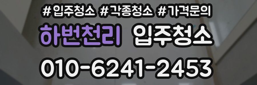 하번천리 이사청소