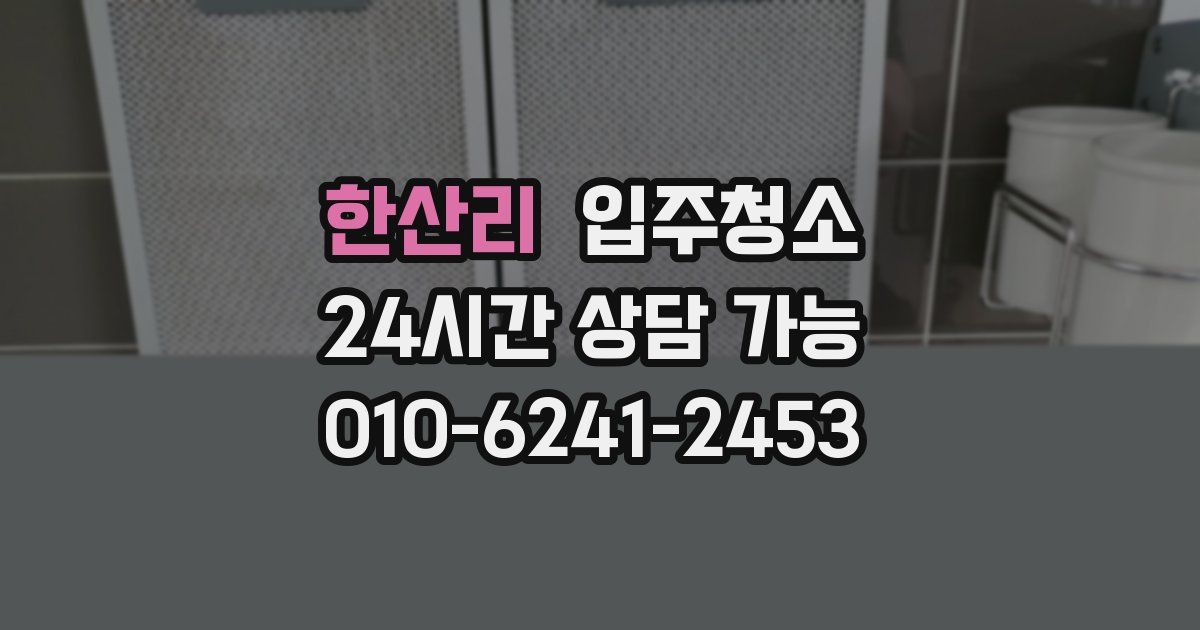 한산리 입주청소
