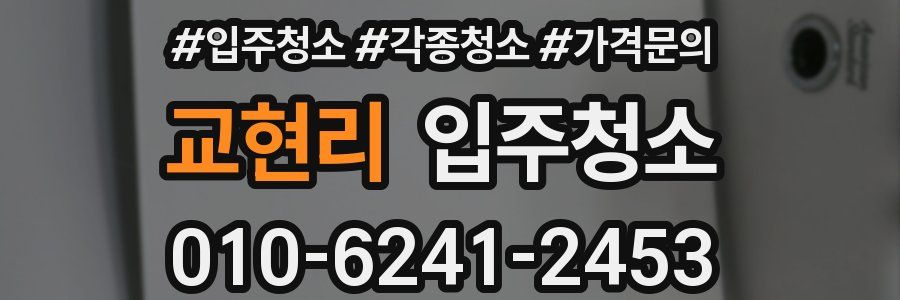 교현리 이사청소
