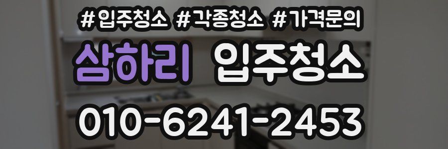 삼하리 이사청소