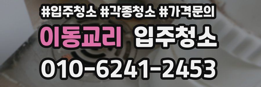 이동교리 이사청소