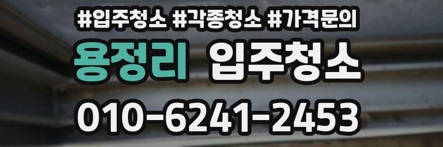 용정리 이사청소