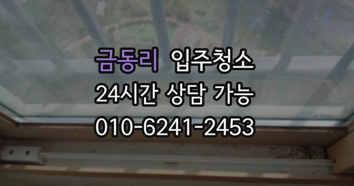 금동리 입주청소