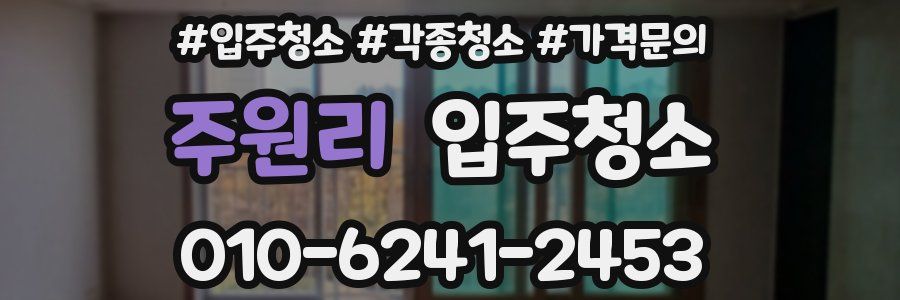 주원리 이사청소