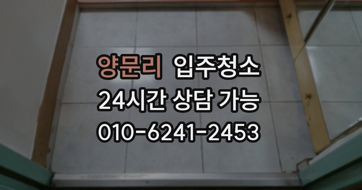 양문리 입주청소