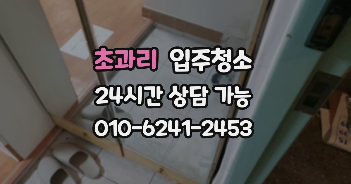 초과리 입주청소