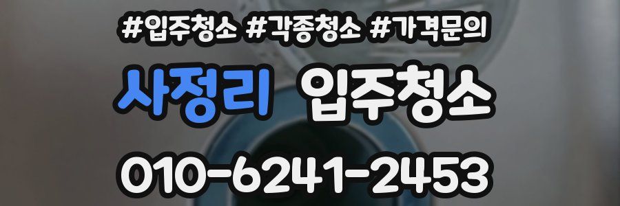 사정리 이사청소