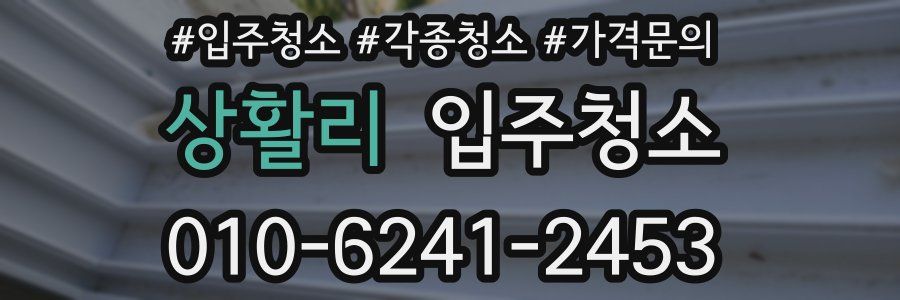 상활리 이사청소