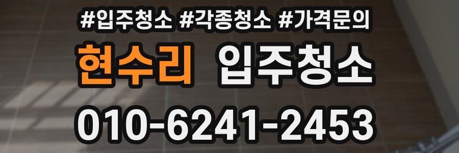 현수리 이사청소