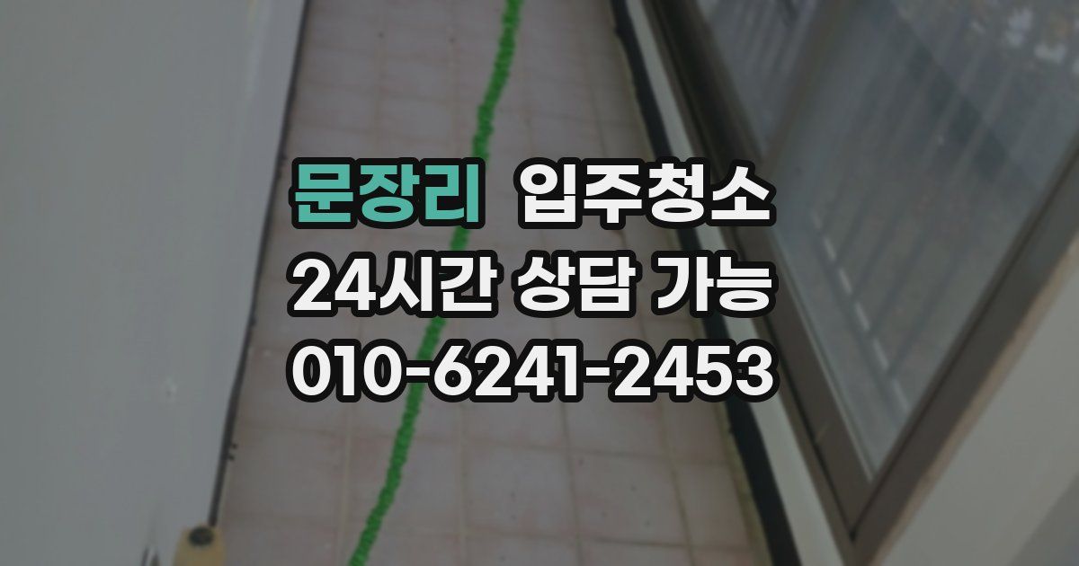 문장리 입주청소