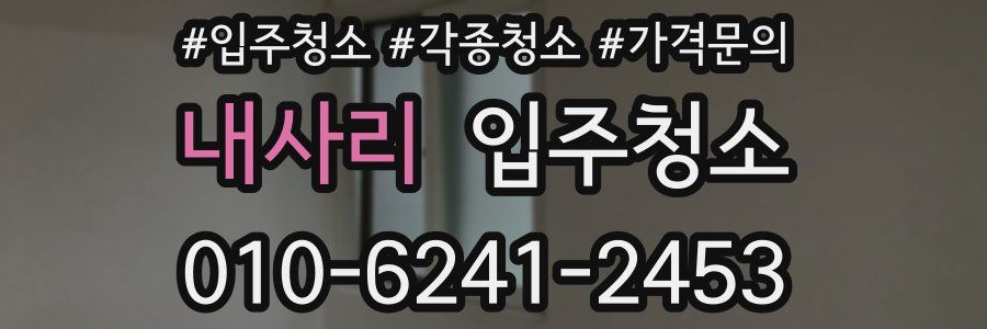 내사리 이사청소