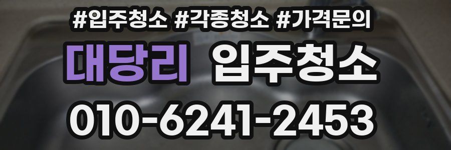 대당리 이사청소