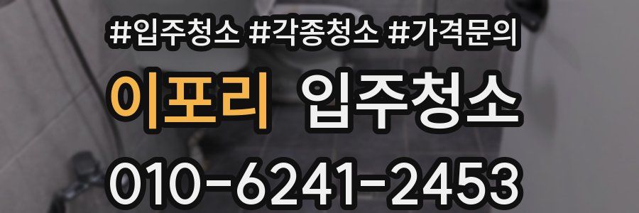 이포리 이사청소