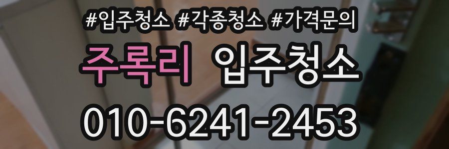 주록리 이사청소