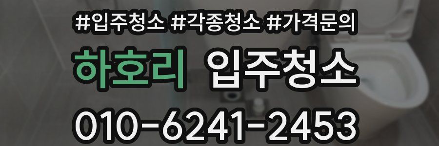 하호리 이사청소