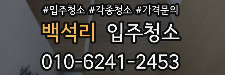 백석리 이사청소