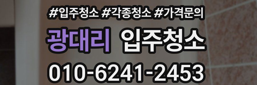 광대리 이사청소